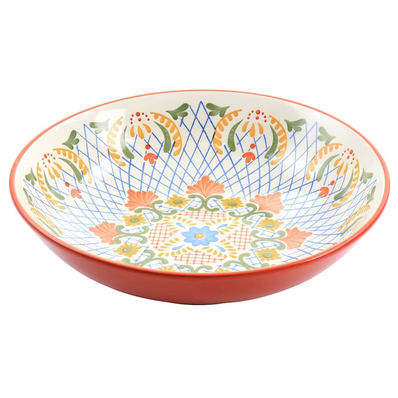 Laurie Gates California Designs Tierra 10.5In Stoneware Pasta Bowl in Red