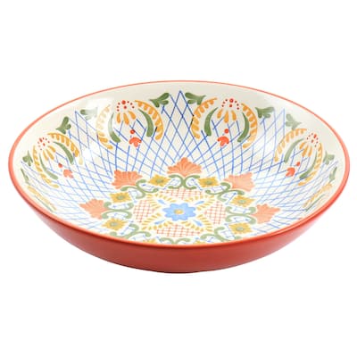 Laurie Gates California Designs Tierra 10.5In Stoneware Pasta Bowl in Red