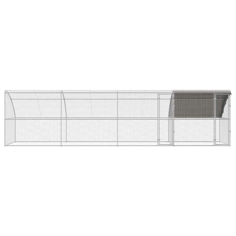 vidaXL Chicken Cage Silver 400/600/800 x 200 x 198.5 cm Galvanized steel