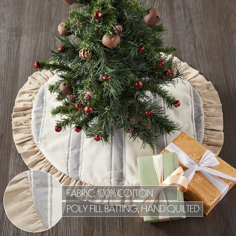 Grace Grain Sack Stripe Tree Skirt (3 Sizes)
