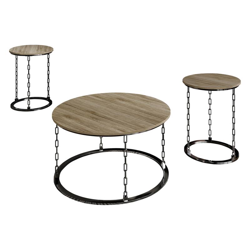 CraftPorch Modern 3- Pieces Coffee Table Set
