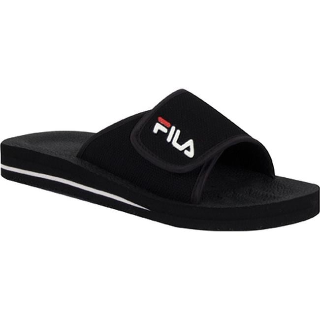 fila men black flip flops