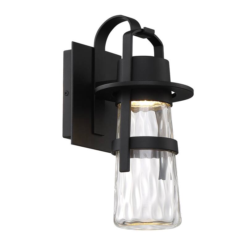 Balthus 14in LED Indoor or Outdoor Wall Light 3000K - Black - 14-inch