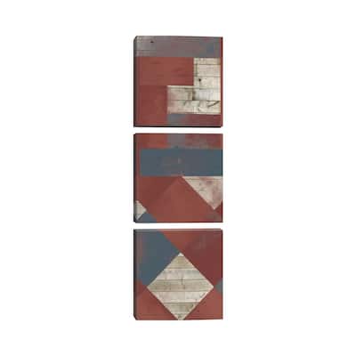 iCanvas "American Quilt B" by Vision Studio 3-Piece Canvas Wall Art Set