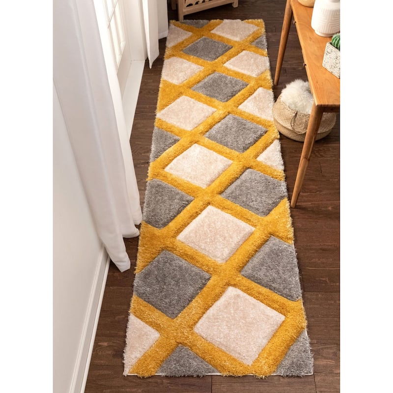 Well Woven San Francisco Posh Geometric Shag Area Rug