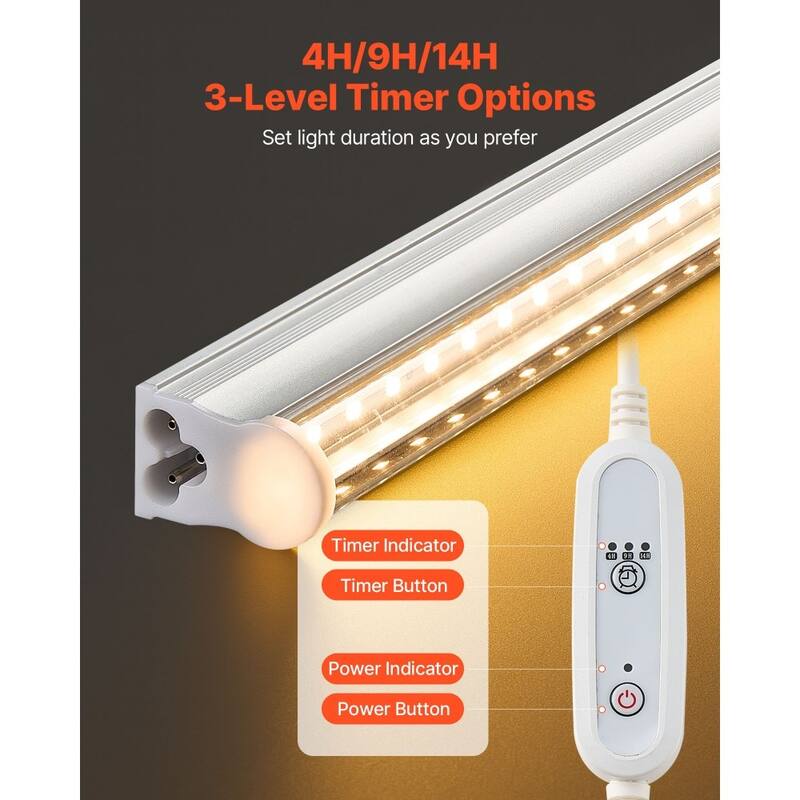 Black Metal 5-Tier Indoor Plant Stand with 8 LED Grow Lights and Timer, 71-Inch Adjustable Shelves on Wheels