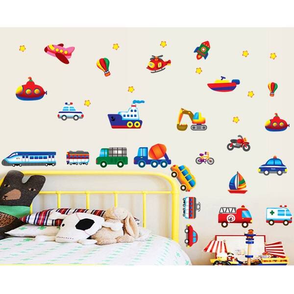 Shop Home Room Car Ship Plane Pattern Removable Diy Wall Sticker