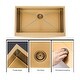 preview thumbnail 7 of 11, DORNBERG 36 Inch Gold Farmhouse Sink Apron Curved Front Kitchen Sink