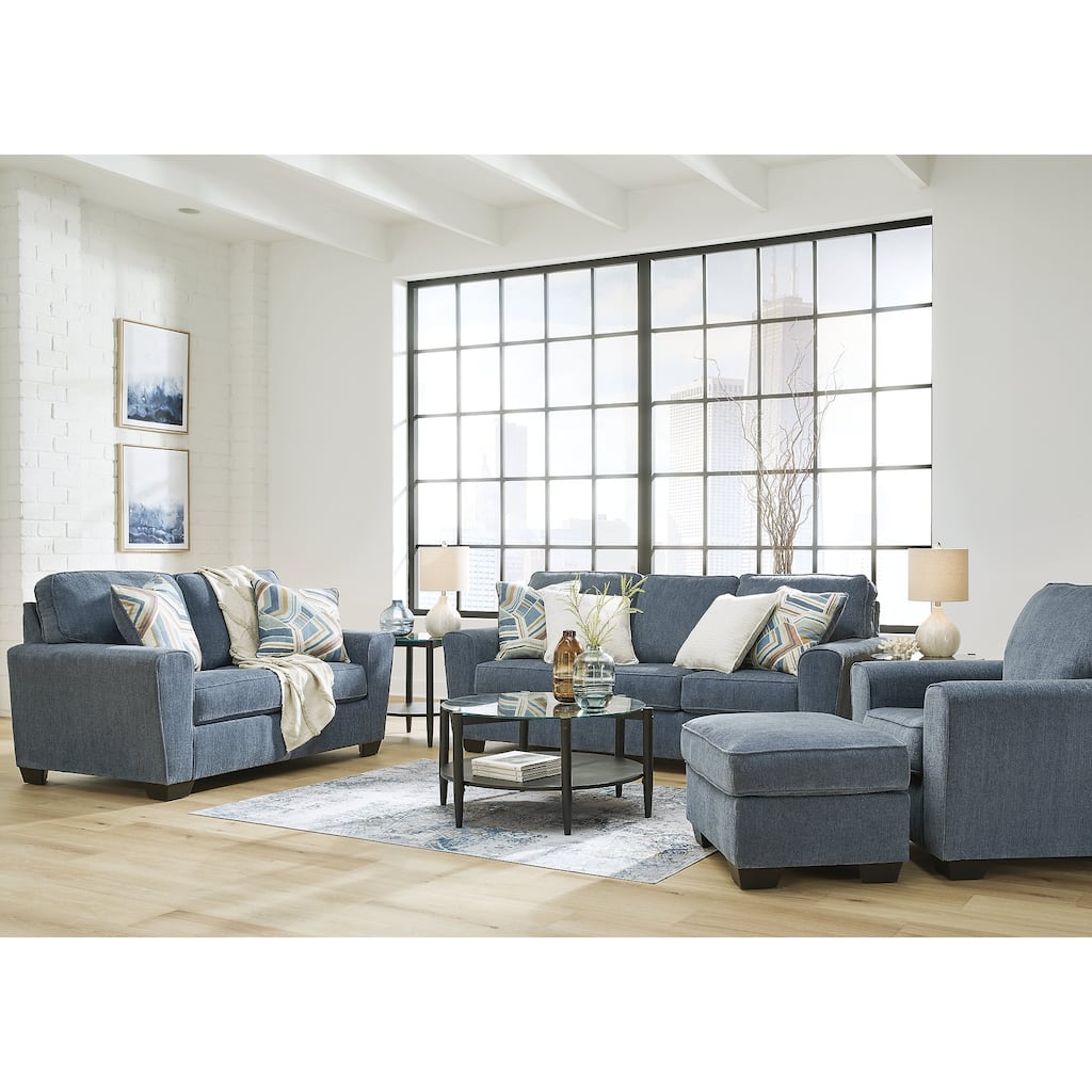 Signature Design by Ashley Cashton Blue 4-Piece Upholstery Package - 87"W x 38"D x 39"H