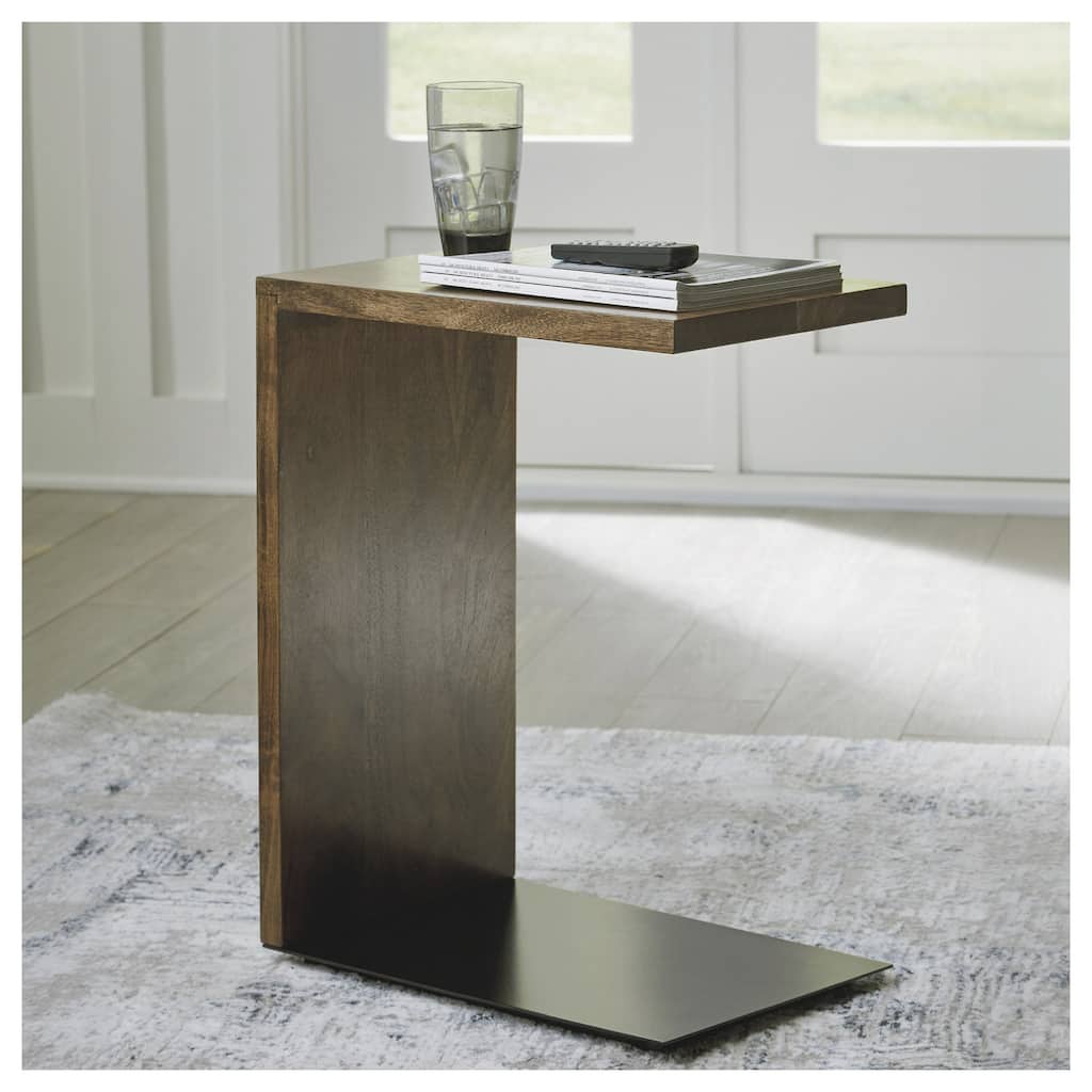 Signature Design by Ashley Wimshaw Brown/Black Accent Table - 12"W x 18"D x 24.13"H