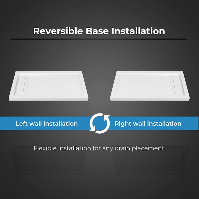 OVE DECORS Adena White Shower Base 60x36 in white