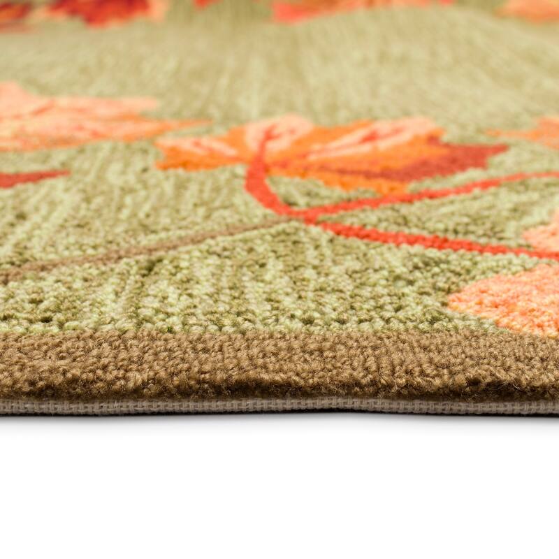 Liora Manne Ravella Falling Leaves Border Indoor/Outdoor Rug
