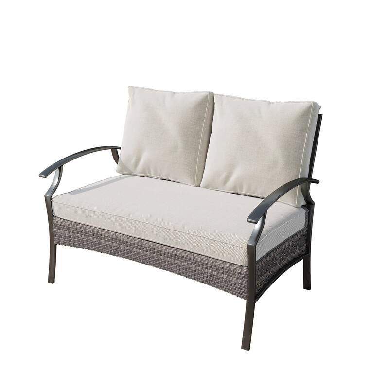 6-Piece Patio Sofa Furniture Set Outdoor Seating Group with Cushions