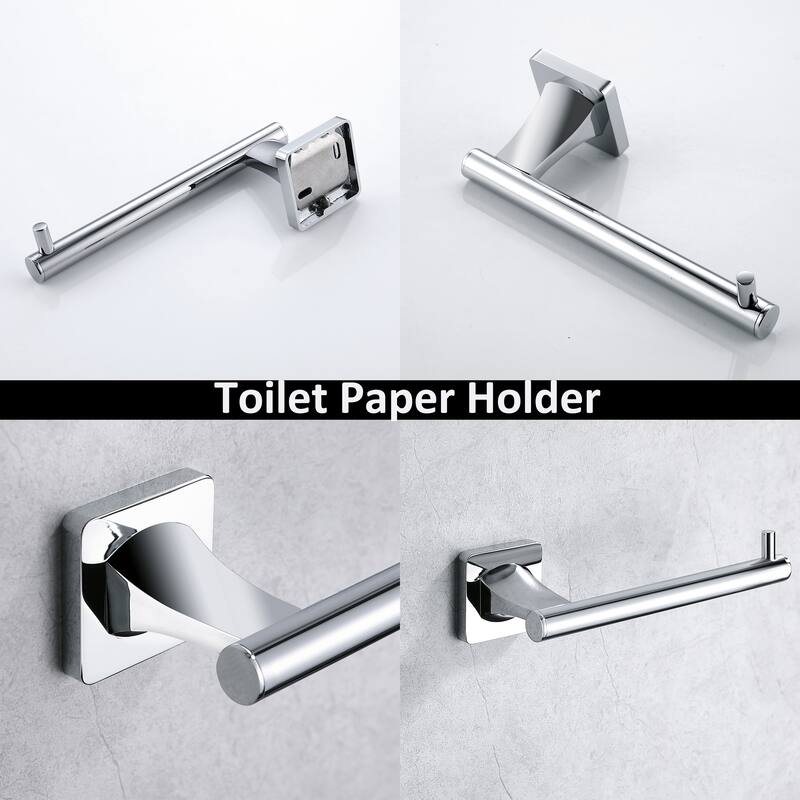 Wall Mounted Toilet Paper Holder Non-Slip Tissue Roll Holder