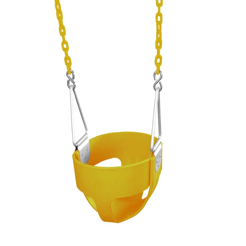 Gorilla Playsets Full Bucket Toddler Swing with Coated Chains