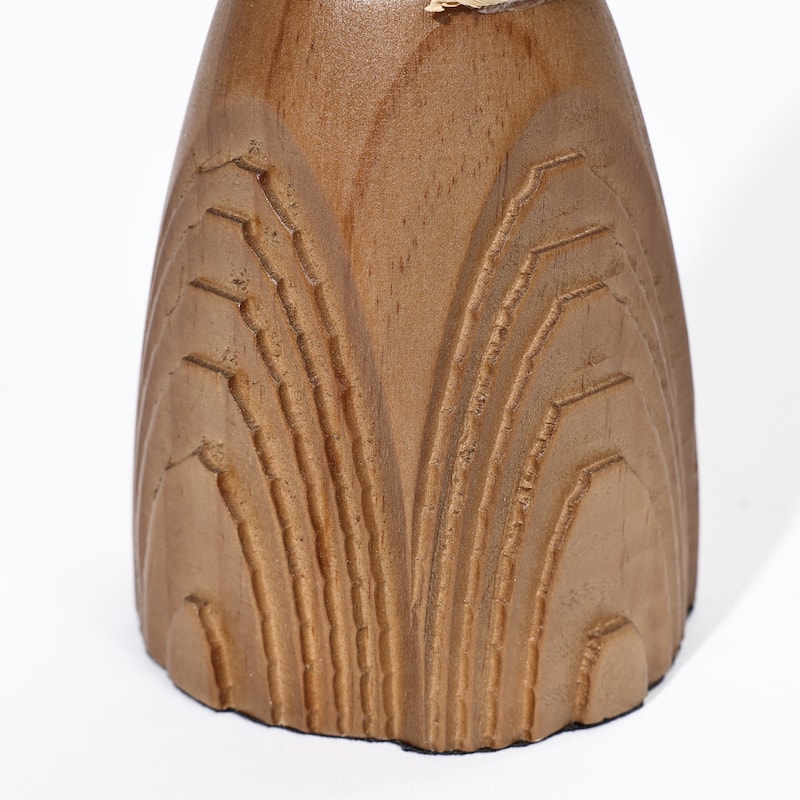 3-Piece Pine Wood with Rattan Pillar Candle Holder Set - 11" H x 4" W x 4" D