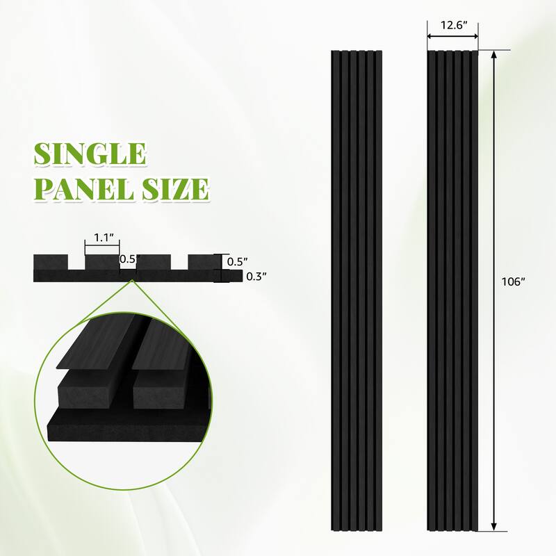 2Pcs Wood Slat Acoustic Wall Panels