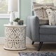 preview thumbnail 7 of 8, Jamey Boho Round Side End Table White