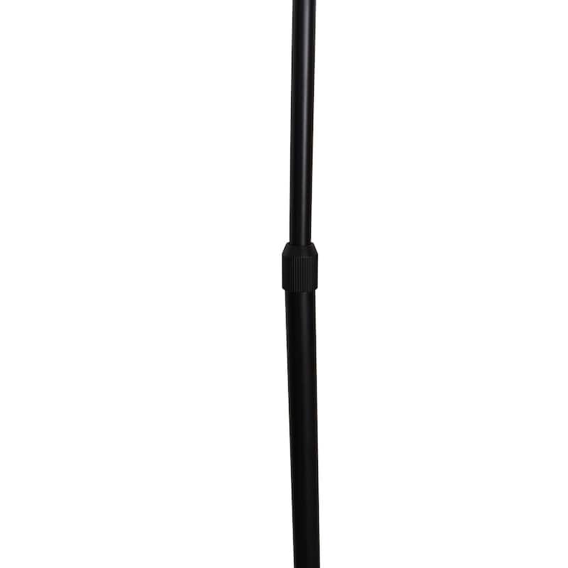 Floor Lamp with Black Marble Base and Metal Lamp Shade Arco Collection - 76"
