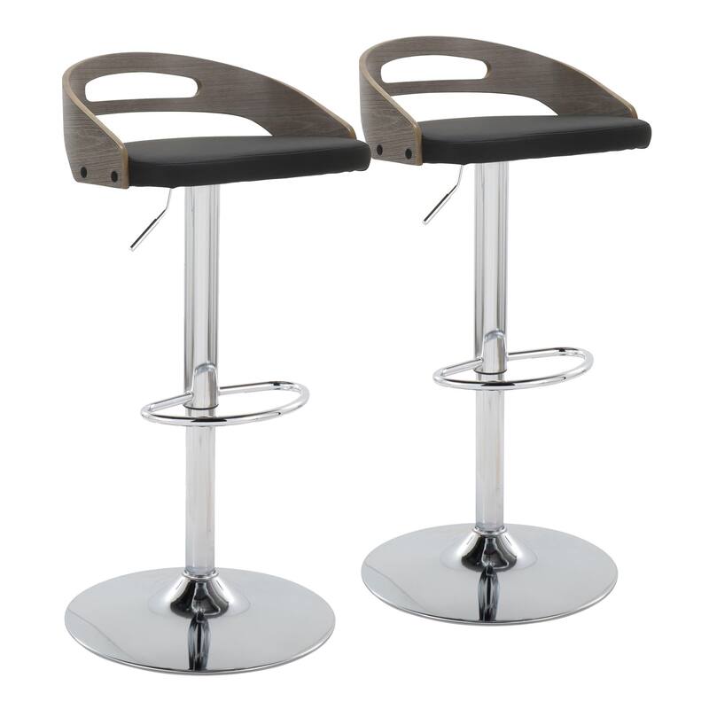 Carson Carrington Simon Adjustable Bar Stool with Oval Footrest (Set of 2)