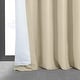 preview thumbnail 9 of 8, Exclusive Fabrics Signature Light Beige Velvet Curtain (1 Panel)
