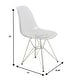 preview thumbnail 11 of 9, Cresco Ergonomic Modern Shell Seat Dining Chair with Chrome Eiffel Base and Curved Back Accent Side Chair (Set of 4)
