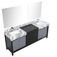 preview thumbnail 25 of 157, Lexora Zilara Bathroom Vanity Complete Set in Black and Grey with Faucet