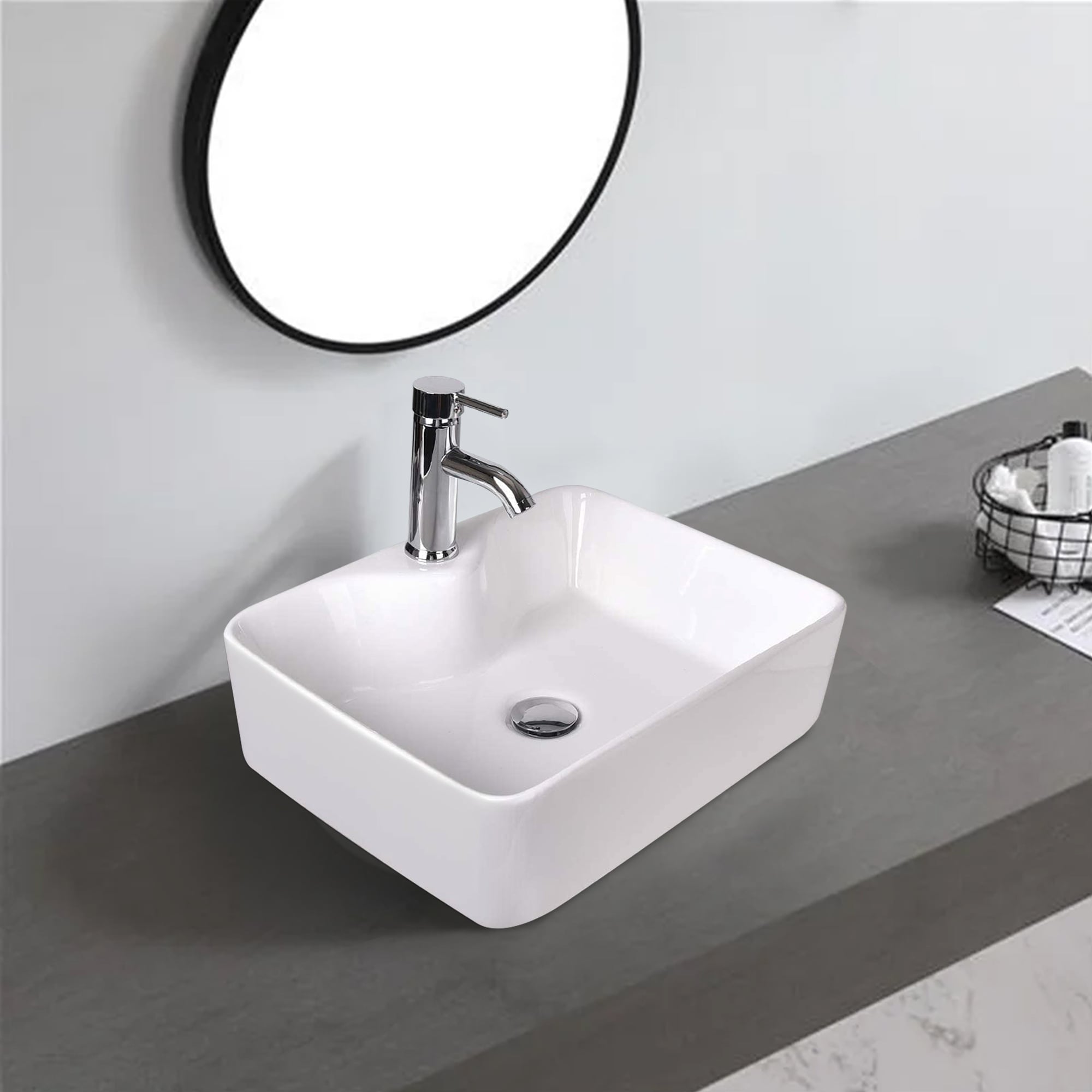 Wholesale Lavamanos Rectangular Top Grade Mount On Counter Basin Top Sink Ceramic Bathroom Face Washbasin Manufacturers And Suppliers | Sunrise