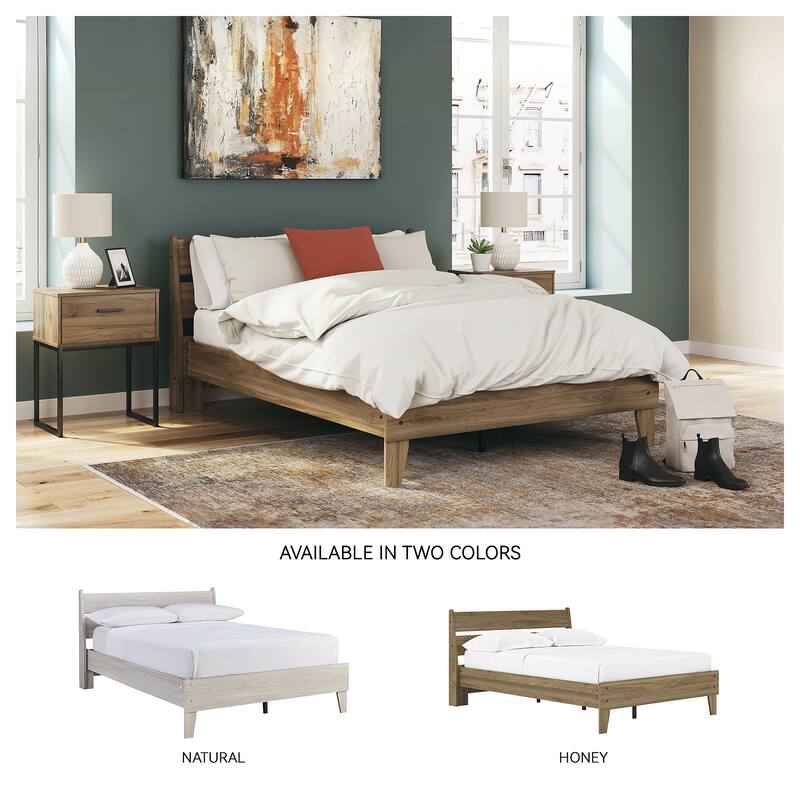 Signature Design by Ashley Deanlow Brown Platform Panel Bed