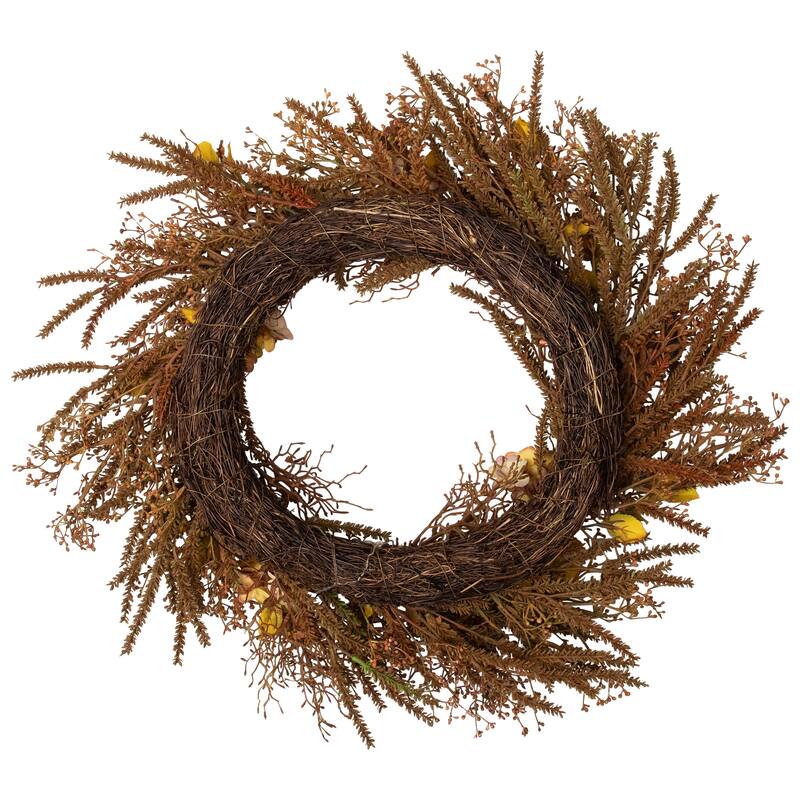 Fall Grass Autumn Harvest Artificial Wreath - 32"