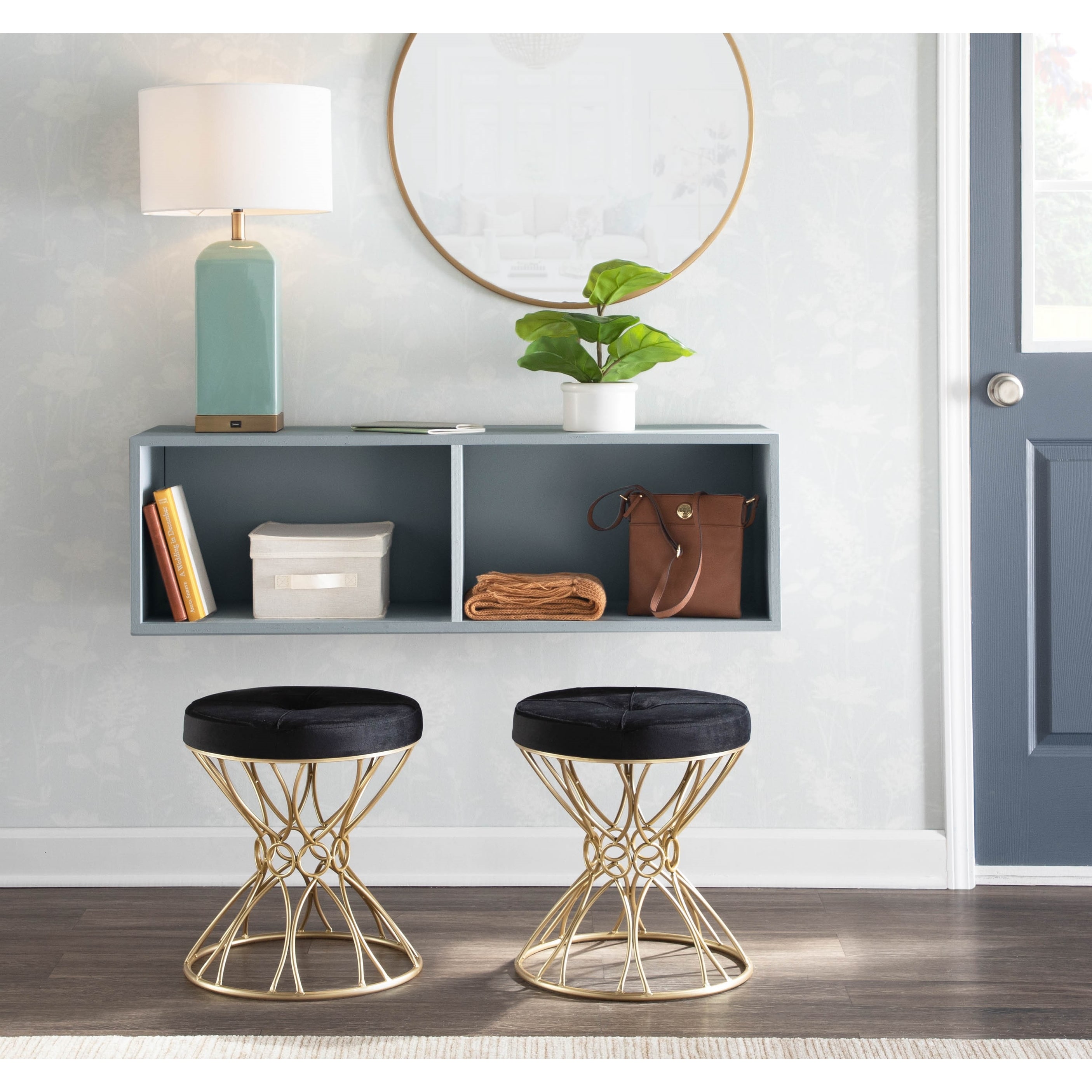 Black and gold vanity stool 2025