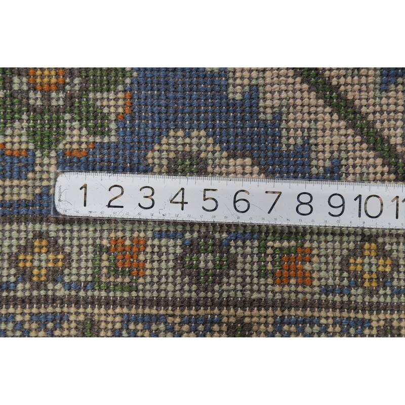 Hand Knotted Oriental 100% Wool Carpet Transitional All-Over Oranges & Rust Oushak Area Rug - 11' 11'' X 9' 0''