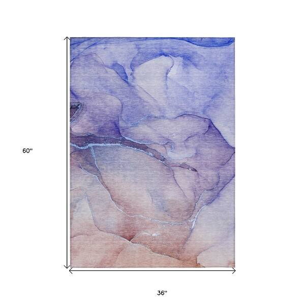 4' x 5' Brown Abstract Indoor Outdoor Area Rug