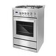 preview thumbnail 6 of 12, Cosmo 24 in. 2.73 cu. ft. Single Oven Gas Range with 4 Burner Cooktop