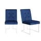 preview thumbnail 12 of 14, Home Beyond Velvet Upholstered Dining Side Chairs Set of 2, Navy Blue
