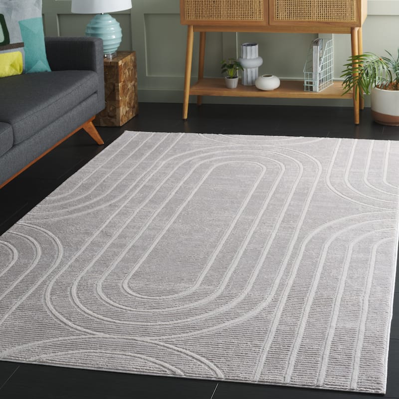 SAFAVIEH Archway Ariadni Modern & Contemporary Rug - 6'7" Square - Grey/Light Grey