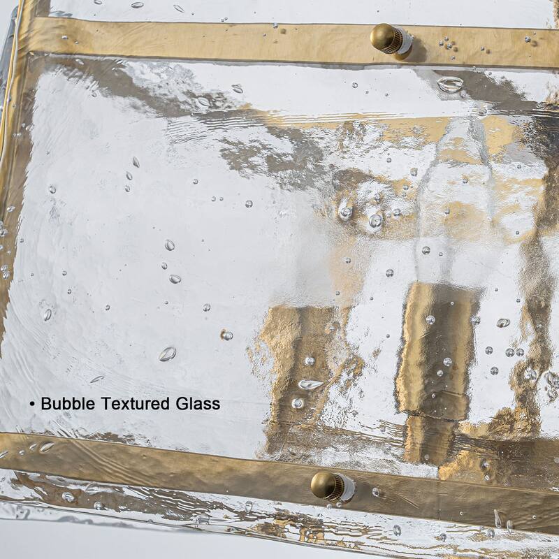 Modern Ripple Glass Chandelier for Kitchen Island