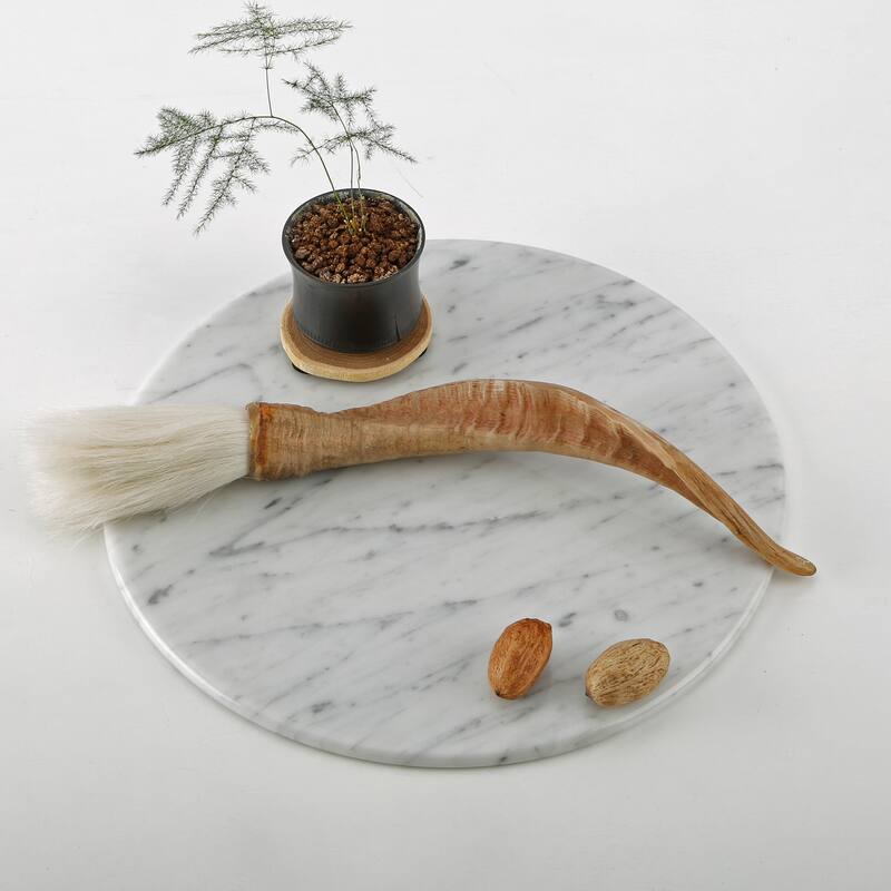 Artissance 12.6" Brown Ram Horn Calligraphy Brush ( Approx 14" Long, Size and Color Vary)