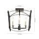 preview thumbnail 20 of 26, French Farmhouse Candle Curved Cage Ceiling Light 14.6in