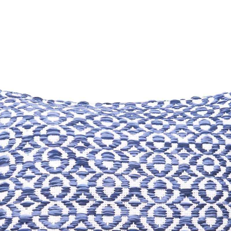 Navy Tri Color Geo Pillow