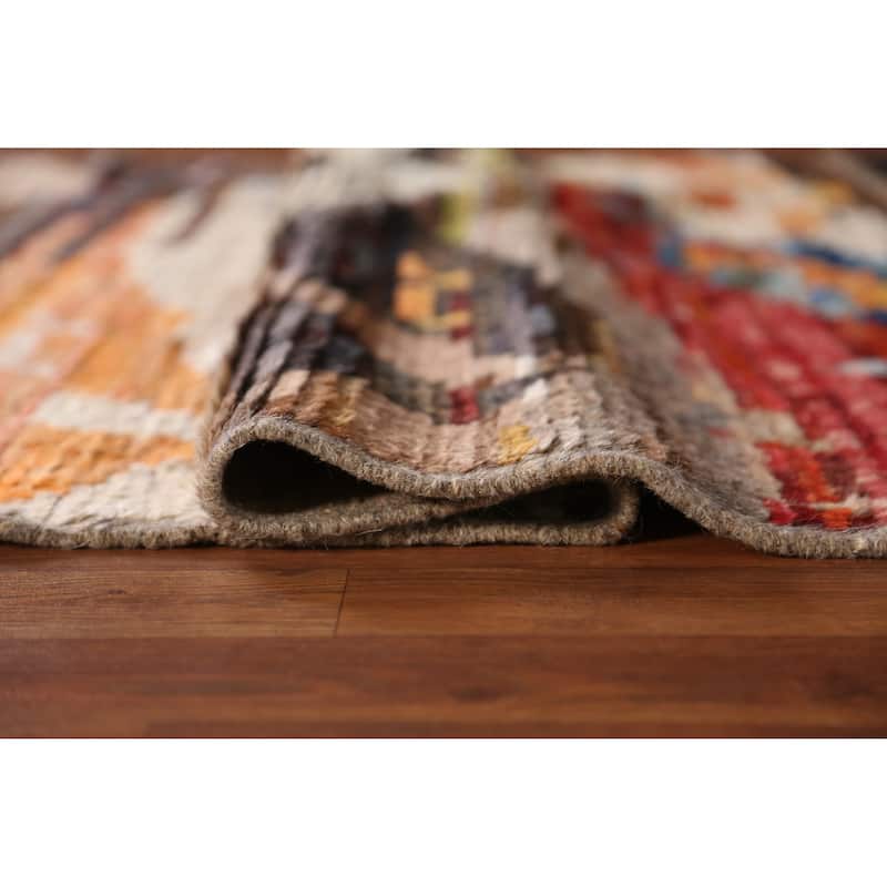 Abstract Moroccan Oriental Rug Handmade Wool Carpet - 4'0" x 5'11"