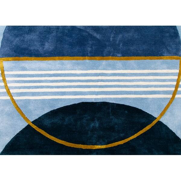 slide 2 of 3, 5X8 Area Rug Blue Abstract - 5' x 8'
