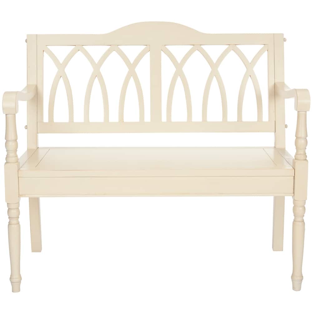 SAFAVIEH Ivah Distressed White Bench - 40" x 19.7" x 36" - 40Wx20Dx36H