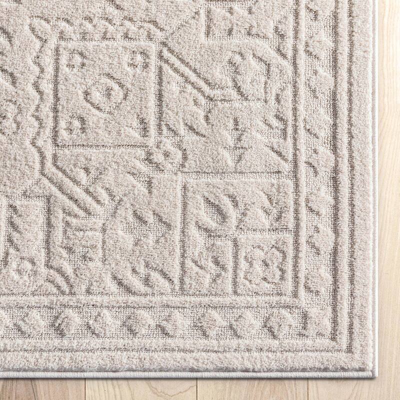 Well Woven Harlow Farmhouse Medallion Area Rug