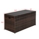 preview thumbnail 2 of 8, Outdoor 132 Gal. Rattan Deck Storage Box