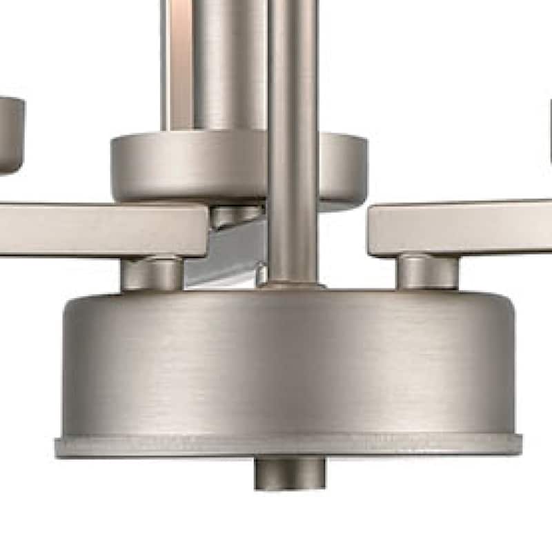 Elk Home West End Brushed Nickel Metal 3 Light Semi Flush Mount