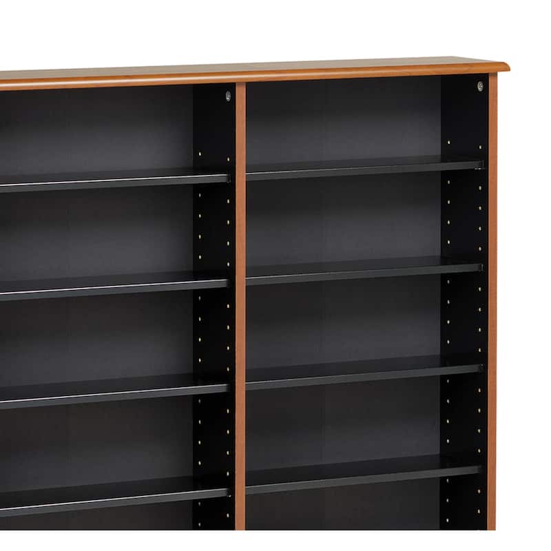 Prepac Media Storage Display Cabinet 8.75" D x 56" W x 51" H - 56" W x 51" H x 8.75" D
