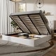 preview thumbnail 16 of 15, Plywood Frame Upholstered Platform Bed with Lift-up Storage