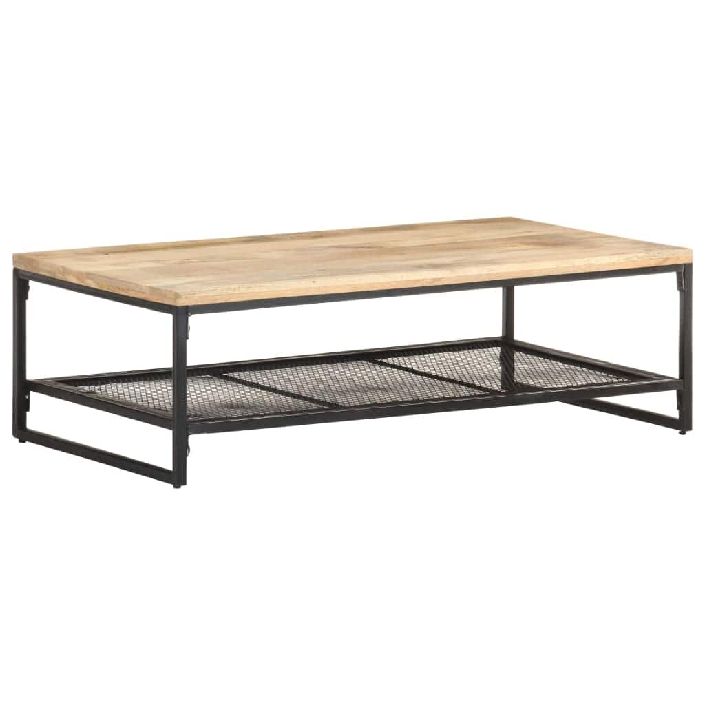 vidaXL Coffee Table 43.3"x23.6"x13.8" Solid Mango Wood - 43.3" x 23.6" x 13.8"