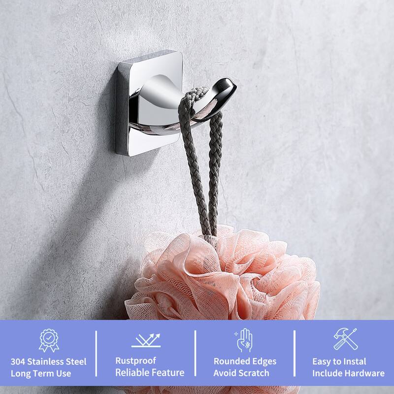 Wall Mounted 2 Pack Towel Hook Rustproof Coat Hook